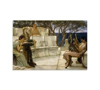 OqcEha Lawrence Alma-Tadema Paintings Wall Art Poster Prints Sappho And Alcaeus Art Canvas Painting Decor Wall Print Photo Home Modern Decoratives Unframe 16x24inch(40x60cm)