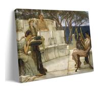 OqcEha Lawrence Alma-Tadema Paintings Wall Art Poster Prints Sappho And Alcaeus Painting On Canvas Wall Art Scroll Picture Print Living Room Walls Decor Homes Frame 16x24inch(40x60cm)