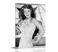 OqcEha Rita Hayworth Vintage Poster Art Star Decorative Painting Canvas Wall Art Living Rooms Bedroom Painting 24x36inch(60x90cm)