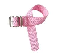 OqcEha Watch Straps for Men and Women,Watch strap loop, 16/18/20/22mm Candy Color Woven Nylon Watch Strap for Dial Quartz Watch Replacement Watch Wrist Band (Color : Roze, Size : 22mm)