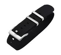OqcEha Watch Straps for Men and Women,Watch strap loop, 20mm/22mm French Troops Parachute Elastic Nylon Watch Straps Replacement Skin Friendly Watch Band Accessories (Color : Black, Size : 22mm)
