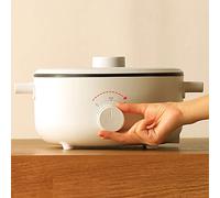 OQHAIR 3L Electric Cooking Pot Rice Cookers Cooker Rapid Noodles Mini Multifunctional Electric Cooker 3 Gear Changeable Firepower Anti Stick Electric Frying Pan for Home Dorm