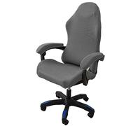 OQHAIR Ergonomic Gaming chair cover Stretch Jacquard Gaming Chair Slipcover Dustproof Anti Slip with 2 Armrest Covers with Zipper -light gray