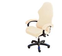 OQHAIR Ergonomic Gaming Chair Cover with Armrest Covers - 4pc Set Stretchable Racing Seat Chair Protector - Beige