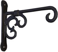 OQHAIR Heavy Duty Cast Iron Large Hook Hanging Plant Brackets,Cast Iron Vintage Wall Hook,Wrought Iron Wall Flower Stand,Garden Decoration, Balcony Hanging Basket Rack-1pcs Hooks (Size :
