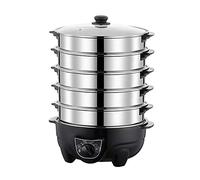 OQHAIR Household 5 Layer Electric Steaming Pot Automatic Food Steamer Electric Steam Steam Cooker Food Warmer