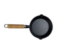 OQHAIR Mini Frying Pan Cast Iron Skillet Pan Nonstick Egg Pan 13cm Pancake Omelette Sandwich Grill Frying Pan Breakfast Pan Nonstick Cookware for Panini Sandwich Black Woks (Color : Black