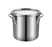 OQHAIR StockKitchen u Large Stock Kitchen u, 304 Stainless Steel Sealed Bucket, Food Grade, Large Capacity, Suitable for All Stoves,30cm(20L) (Color : Silver, Size : 40cm*40cm(50L)) (Silv
