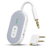 OQIMAX Bluetooth 5.3 Airplane Adapter, Bluetooth Headphone Adapter with APTX Adaptive Low Latency, 2-in-1 Wireless Transmitter Receiver, 18H Playtime, Dual Connection for TV, Headphone, Speaker