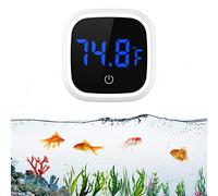 OQIMAX Digital Aquarium Thermometer, LED Display Fish Tank Thermometer with Touch Buttons, High Accuracy Stick-on Wireless Thermometer, Energy-Saving, for Glass Containers, Fish tanks, Turtle Tanks