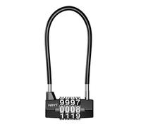 OQIMAX Long Shackle Padlock, 4 Digit Safety Combination Padlock, Outdoor Padlocks with Code, 5mm Wide Rope Combination Lock, Safety Resettable Cable Lock for Travel Luggage Bag, Small Sheds, Pet Door