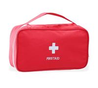 OQKAHIV 1 x Medicine Bag, Portable Red First Aid Kit, Travel Pharmacy Bag, Waterproof, Empty Medicine Bag Storage Bag, Suitable for Home or Car Camping, Hunting, Travel and Sports