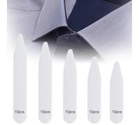 OQKAHIV Set of 50 Collar Stays for Men's Shirts in 5 Sizes - Collar Reinforcers Made of Sticks, Shirt Collar Stays, Shirt Collar Stays, for a Perfect Fit of the Shirt Collar, Father or Husband