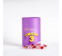 OQO Omega 3 Kids Gummies - Pack of 60 Vitamin Chewable Gummies, Alternative to Fish Oil, Rich in EPA & DHA. Helps to Supports Immunity, Growth & Overall Well Being in Kids, Vegan (Strawberry Flavour)