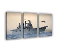 OQUAJK Art Poster of The Royal Ark Aircraft Carrier Canvas Poster Bedroom Decor Landscape Office Room Decor Gift 20x30inch(50x75cm)