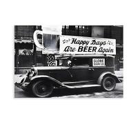 OQUAJK Beer Brings Joy Once More Canvas Poster Wall Art Decor Print Picture Paintings for Living Room Bedroom Decoration 08x12inch(20x30cm)