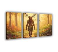 OQUAJK Cernunnos Celtic God Canvas Poster Bedroom Decor Landscape Office Room Decor Gift 24x36inch(60x90cm)