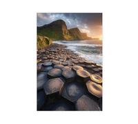 OQUAJK Giant's Causeway Canvas Poster Bedroom Decor Landscape Office Room Decor Gift 08x12inch(20x30cm)