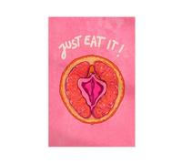 OQUAJK Just Eat It Retro Art Poster Canvas Poster Wall Art Decor Print Picture Paintings for Living Room Bedroom Decoration 08x12inch(20x30cm)