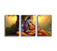 OQUAJK Poster of Lord Ram, Sita And Art Rama Canvas Poster Wall Art Decor Print Picture Paintings for Living Room Bedroom Decoration 08x12inch(20x30cm)