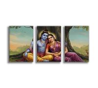 OQUAJK Poster of Lord Ram, Sita And Rama Canvas Poster Bedroom Decor Landscape Office Room Decor Gift 16x24inch(40x60cm)