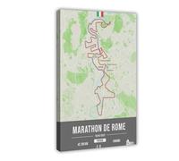OQUAJK Rome Marathon Poster Canvas Poster Bedroom Decor Landscape Office Room Decor Gift 08x12inch(20x30cm)