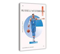 OQUAJK Russell Westbrook Canvas Poster Bedroom Decor Landscape Office Room Decor Gift 08x12inch(20x30cm)