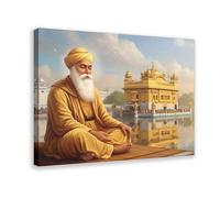OQUAJK Sikh Guru Nanak Dev Poster Canvas Poster Wall Art Decor Print Picture Paintings for Living Room Bedroom Decoration 12x18inch(30x45cm)
