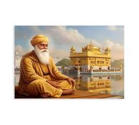 OQUAJK Sikh Guru Nanak Dev Poster Canvas Poster Wall Art Decor Print Picture Paintings for Living Room Bedroom Decoration 12x18inch(30x45cm)