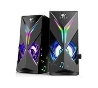 OR O R O W OROW Computer Speakers, Desktop Speakers with Various Colorful LED, 10W Gaming Speakers with Volume Control,RGB Computer Speakers for Monitor/Laptop