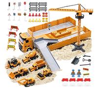 OR OR TU Construction Truck Car Toy Set for Boys with Sounds Lights Effects Kids Engineering Vehicle Playset Crane,Excavator,Forklift,Bulldozer,Cement Truck,Dumper Age for 3 4 5 6+ Years Gift