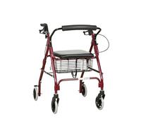 OR8 Wellness 4 Wheel Rollator | Foldable Mobility Walking Aid for Adults Seniors with Padded seat | Indoor Outdoor Rollator Lightweight Disability Walker with Storage Basket