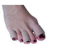 OR8 Wellness Toe Tube Cushions. 5 Size Sleeves to be Cut to Fit. Soft Gel & Fabric Pad Protectors for Corns, Blisters, Calluses, Anti Friction for Toes and Fingers.