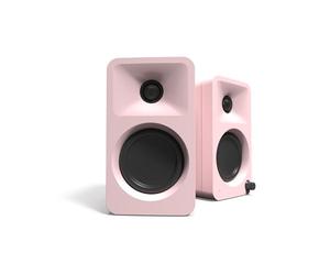 ORA 100W Powered Bi-amp Reference Desktop Computer Speakers w/ Bluetooth 5.0 & USB-C | 100Hz Crossover | Reference Quality Sound | Pair | Pink