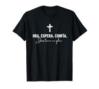 Ora Espera Confía Dios Tiene Un Plan Fe Cristiana Cristianos T-Shirt
