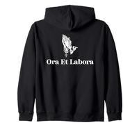 Ora Et Labora - Christian Catholic Zip Hoodie
