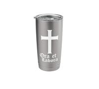Ora Et Labora - Praying and Working - Catholic Stainless Steel Insulated Tumbler