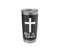 Ora Et Labora - Praying and Working - Catholic Stainless Steel Insulated Tumbler