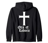 Ora Et Labora - Praying and Working - Catholic Zip Hoodie