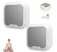 Ora Sound Machine Solfeggio Frequencies, Portable White Noise Sound Machine, 28 Soothing Sounds,Three Timing Modes, 3 Color Soft Night Light,for Yoga, Rest,Thinking,Writing (2Pcs, 1)