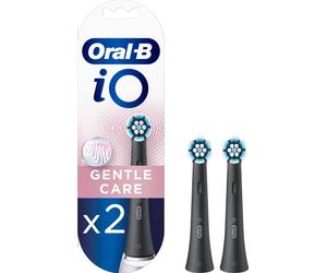Orab B iO Gentle Care Replacement Brush Heads, 2-Count, Black