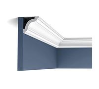 Orac Decor CX124 Cornice Coving. 2" x 2" Concave Design, Easy Install, Lightweight, Primed, White, Classic Style