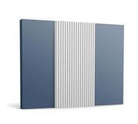 Orac Decor 1 x 3D wall Panel WX210-2600 Modern 260 cm x 1,3 cm x 25,5 cm White Duropolymer® pre-Primed Lightweight dimensionally Stable Shockproof