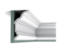 Orac Decor 1 x Cornice moulding C332 LUXXUS white Purotouch® pre-primed lightweight, sturdy, dimensionally stable 200 cm x 23 cm x 11.4 cm