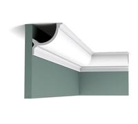 Orac Decor 1 x Cornice moulding C902 LUXXUS white Purotouch® pre-primed lightweight, sturdy, dimensionally stable appropri 200 cm x 10.3 cm x 10.3 cm