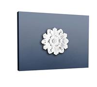 Ceiling Rose Rosette Orac Decor R12 LUXXUS Medallion Centre quality floral leaf style white 20 cm = 8 inch diameter