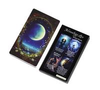 Oracle Card Deck, Bilingual Tarot Set, Moon Inspired Fortune Reading Cards, Beginner Friendly Self Discovery Tool, Portable Guidance Deck for Emotional Clarity Love Insight Use 3.94x2.36 inches