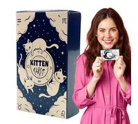 Oracle Card Party Game, Kitten Tarot Board Game, Fortune Telling Tabletop Card Deck, English 78pcs