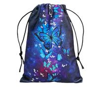 Oracle Card Storage Pouch - Tarot Bag Drawstring Velvet Sack | Butterfly Print Gift Jewelry Organizer Case, Soft Lined Rune Tarot Deck Bags for Crystals Divination Rituals Fortune Reading T