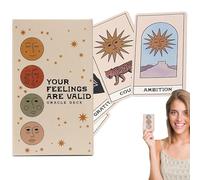 Oracle Cards, 48 Cards English Emotional Deck, Soulful, Intuitive Insight Tool, Spiritual Exploration Card Game for Party Holiday Gathering Outdoor Travel, 4.13x2.44 Inches